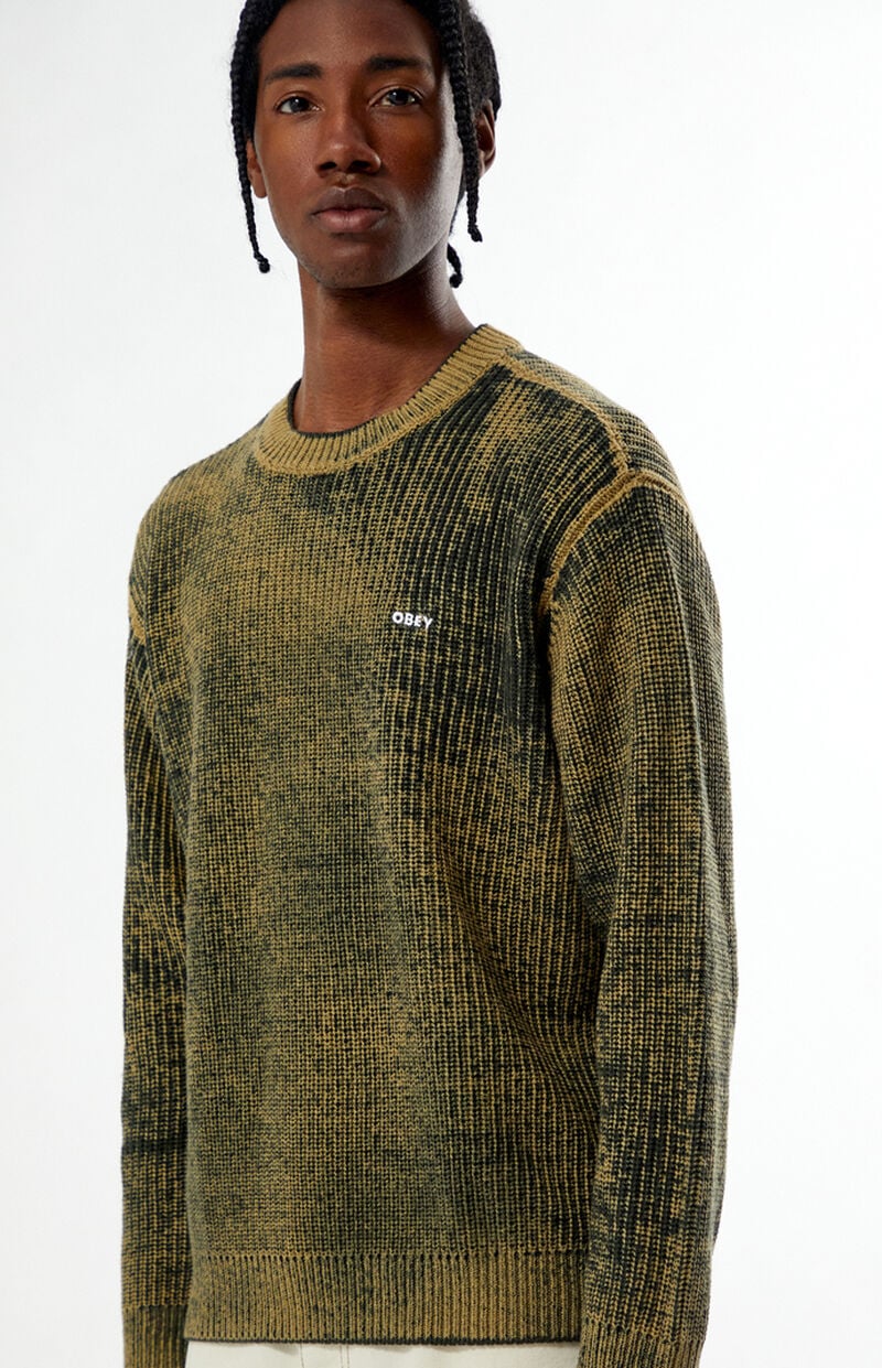 OBEY SPRAY EFFECT SWEATER - KAMBABA Bronze/Black