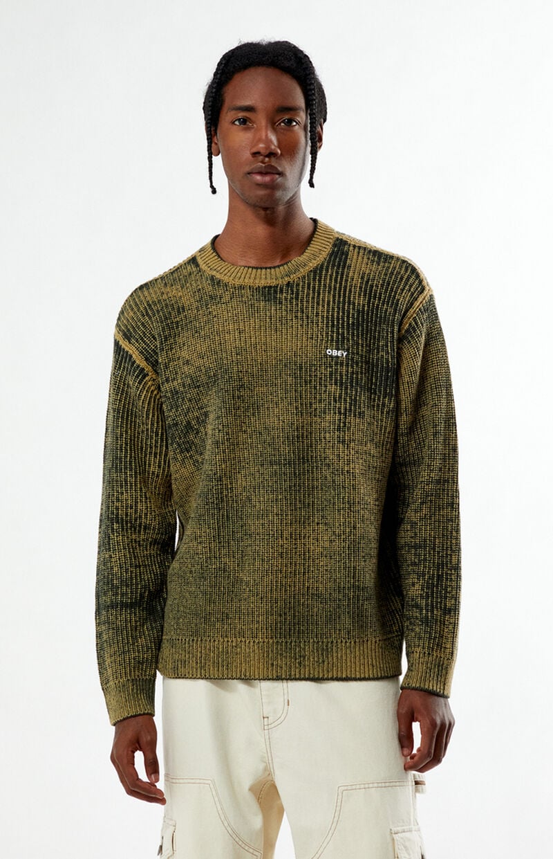 OBEY SPRAY EFFECT SWEATER - KAMBABA Bronze/Black