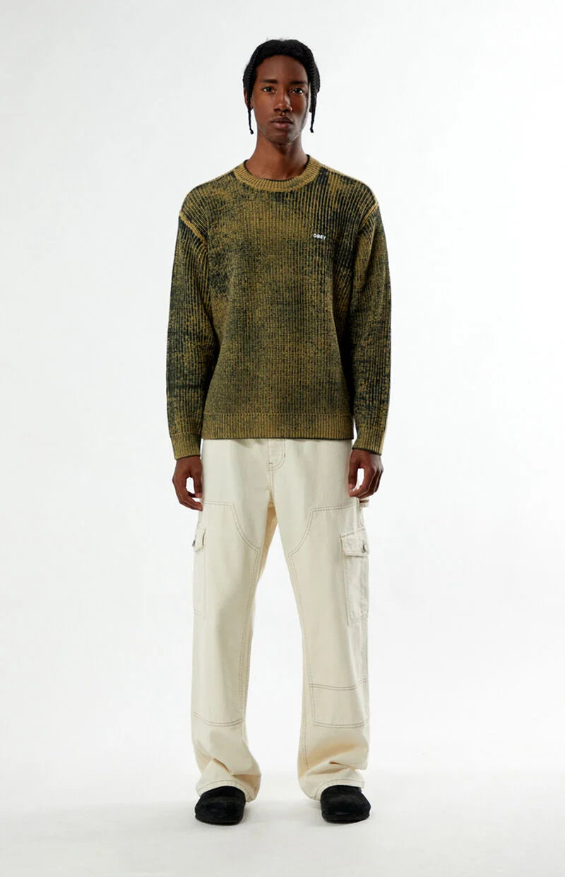 OBEY SPRAY EFFECT SWEATER - KAMBABA Bronze/Black