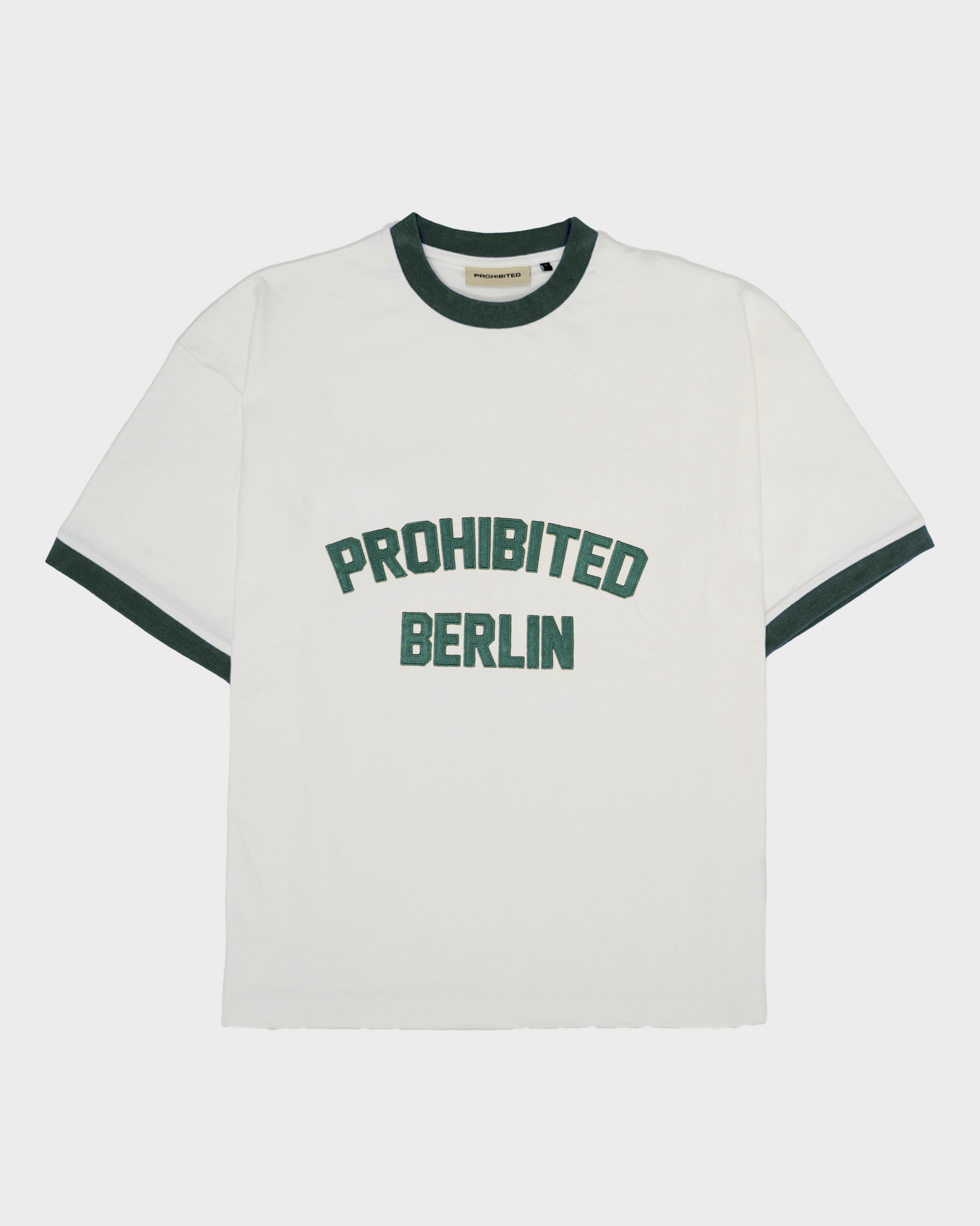 PROHIBITED Rush Contrast Tee - Off White Green - FREESTYLE LLORET