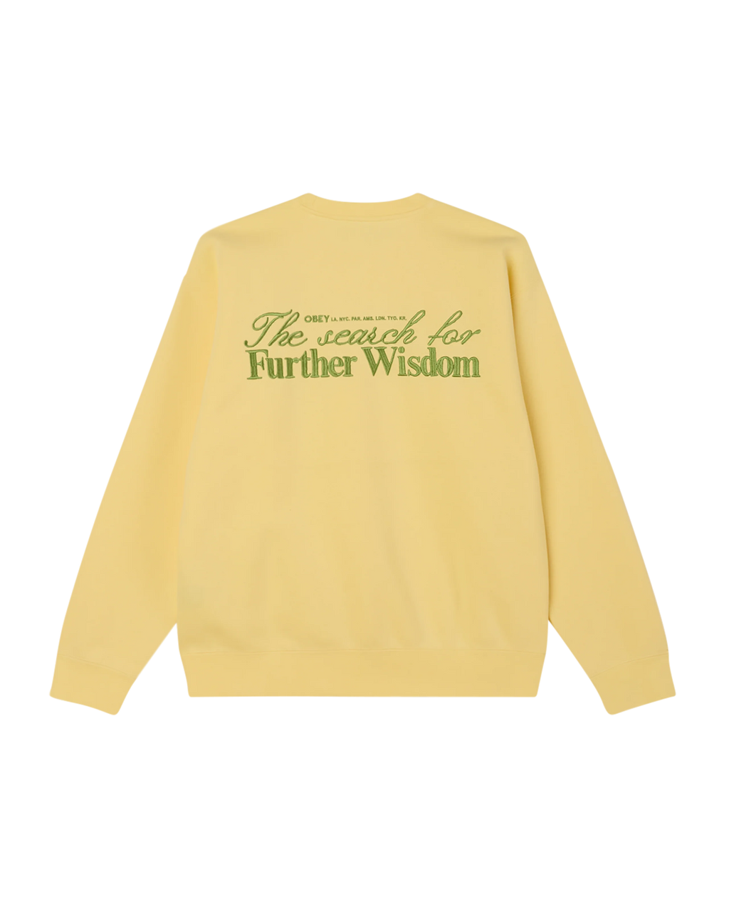 OBEY Further Wisdom Crewneck - Pale Banana