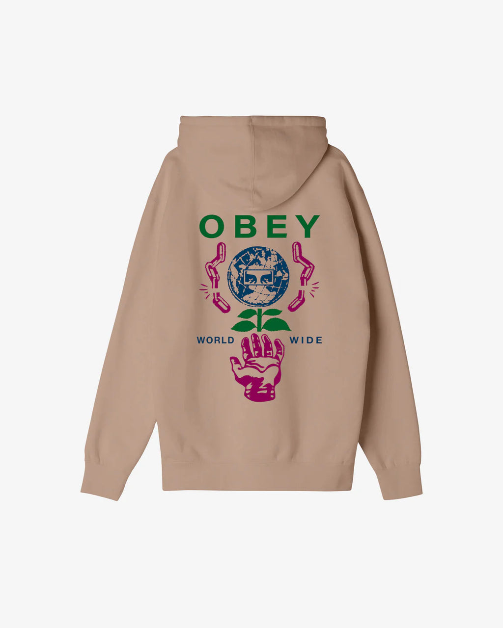 OBEY HELPING HAND PREMIUM PULLOVER - Warm Taupe