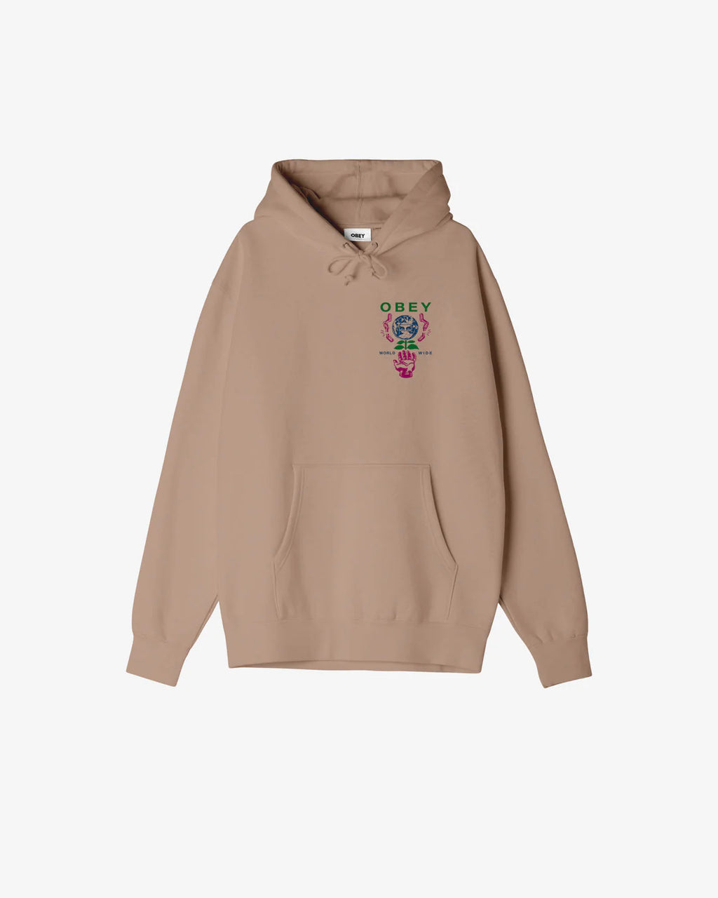OBEY HELPING HAND PREMIUM PULLOVER - Warm Taupe