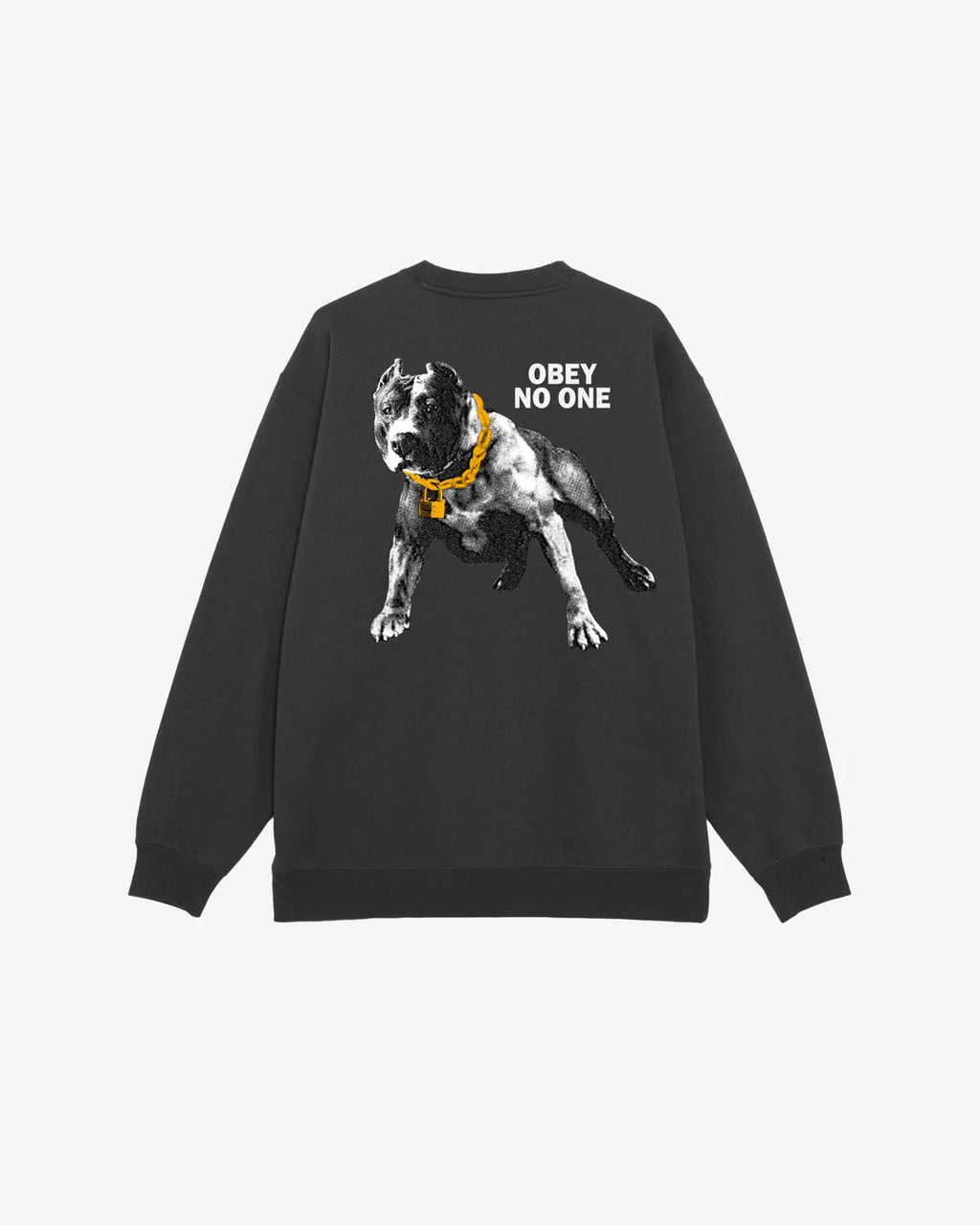 OBEY NO ONE CREWNECK - Black