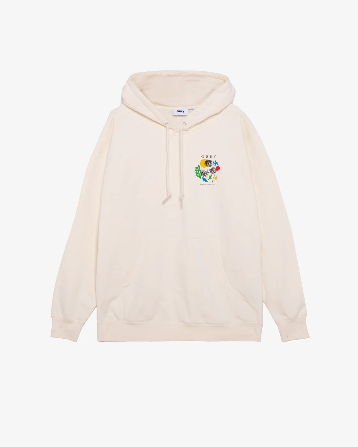 OBEY FLOWERS PAPERS SCISSORS HEAVYWEIGHT PULLOVER - Unbleached