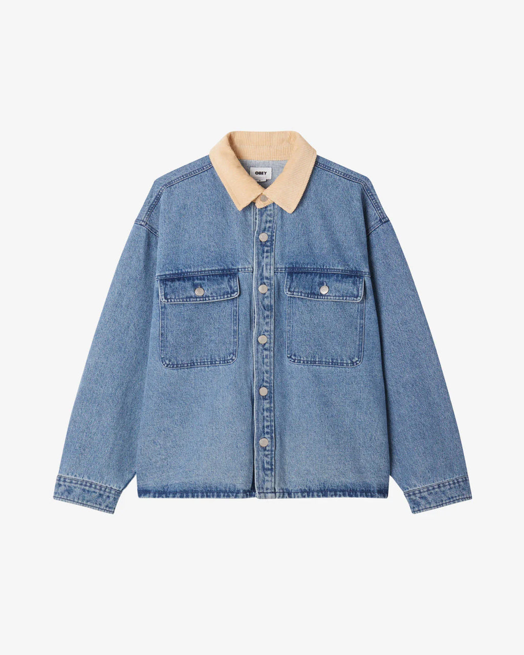 OBEY IDRIS SHIRT JACKET - Light Indigo Multi