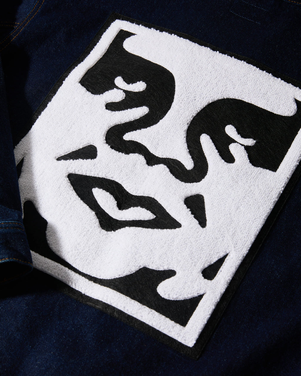 OBEY Hard Work Zip Denim Jacket - Rinsed Indigo