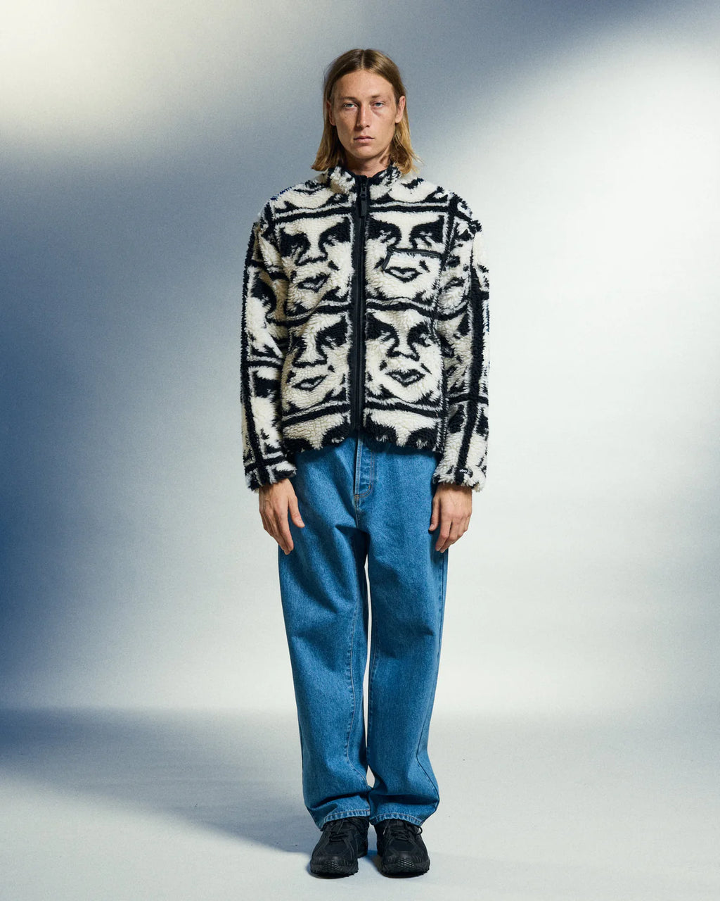 OBEY REPEATED ICON SHERPA - Black Multi