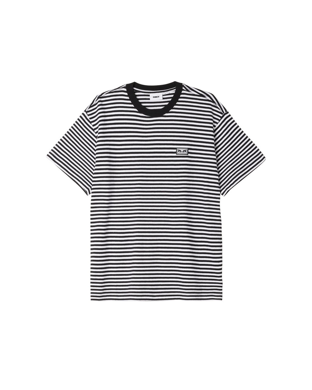 OBEY Established Works Eyes Stripes s/s Tee - Black Multi