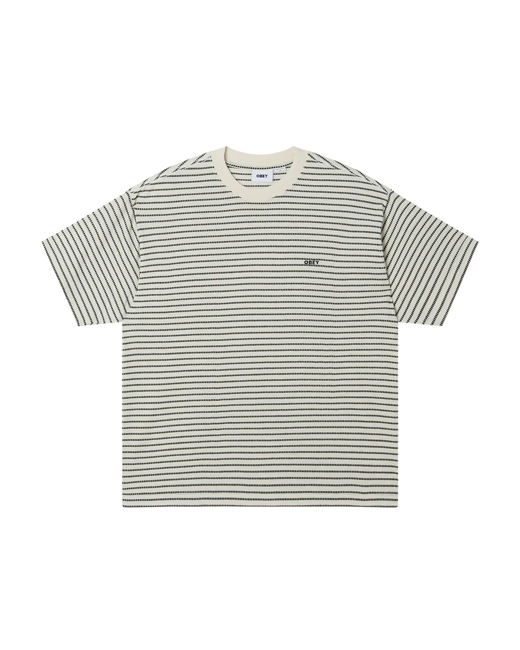 OBEY EDWIN SS TEE - Cream Multi