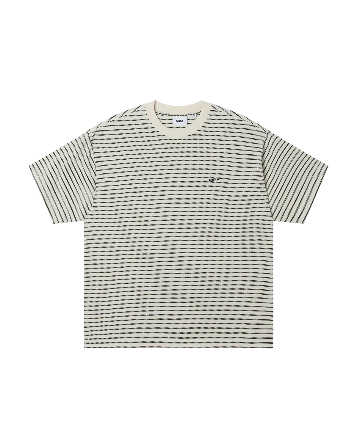 OBEY EDWIN SS TEE - Cream Multi