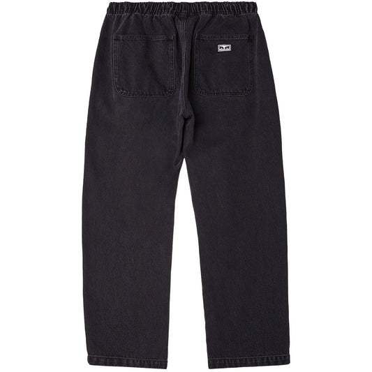 OBEY EASY DENIM PANT - Black Faded
