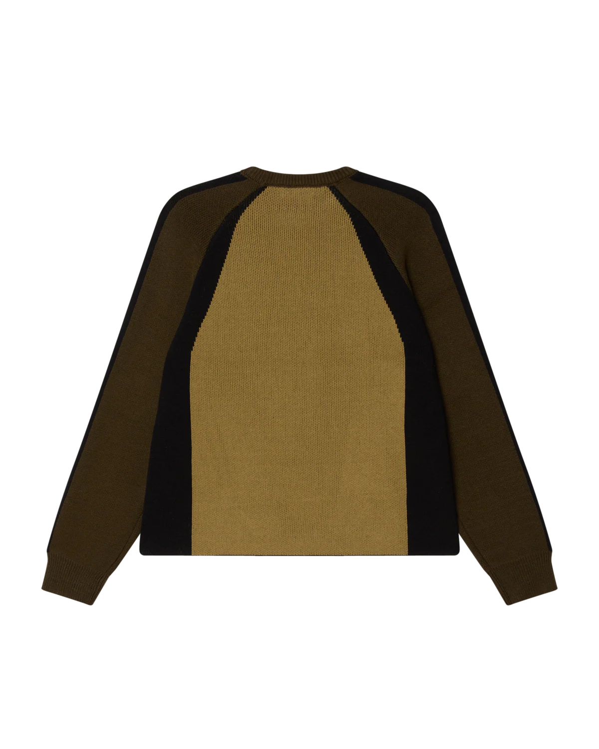 OBEY RAGLAN CREW NECK SWEATER - MERMAID GREEN MULTI