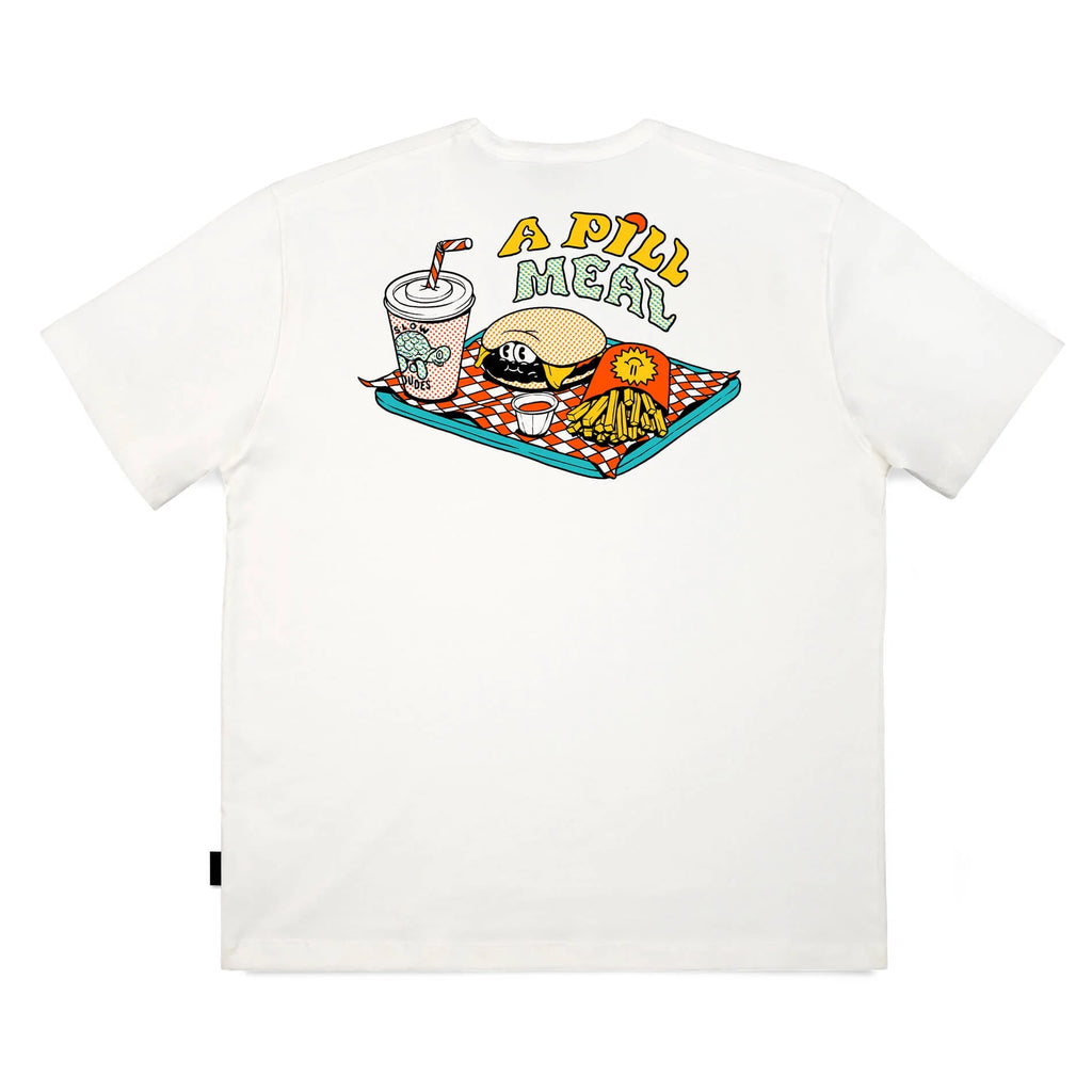 THE DUDES A PILL MEAL SS TEE  - Off White