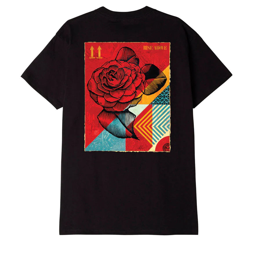 OBEY RISE ABOVE ROSE - Black