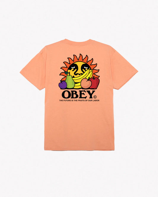 OBEY THE FUTURE IS THE FRUITS OF OUR LABOR CLASSIC T-SHIRT - Citrus