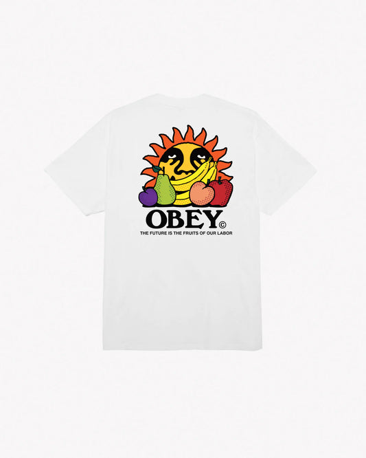 OBEY THE FUTURE IS THE FRUITS OF OUR LABOR CLASSIC T-SHIRT - White