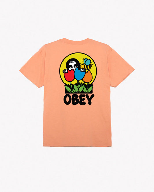 OBEY WAS HERE CLASSIC T-SHIRT - Citrus