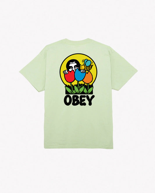 OBEY WAS HERE CLASSIC T-SHIRT - Cucumber