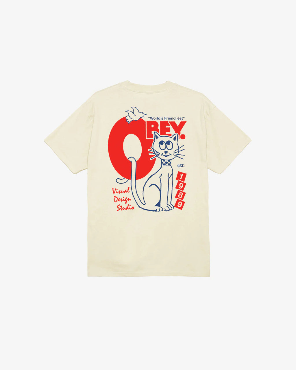 OBEY World Friendliest S/S T-Shirt - Cream