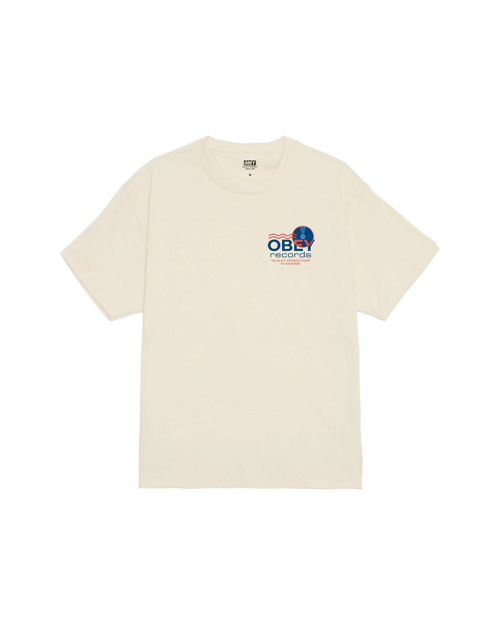 OBEY Records Sound Waves s/s Tee - Cream