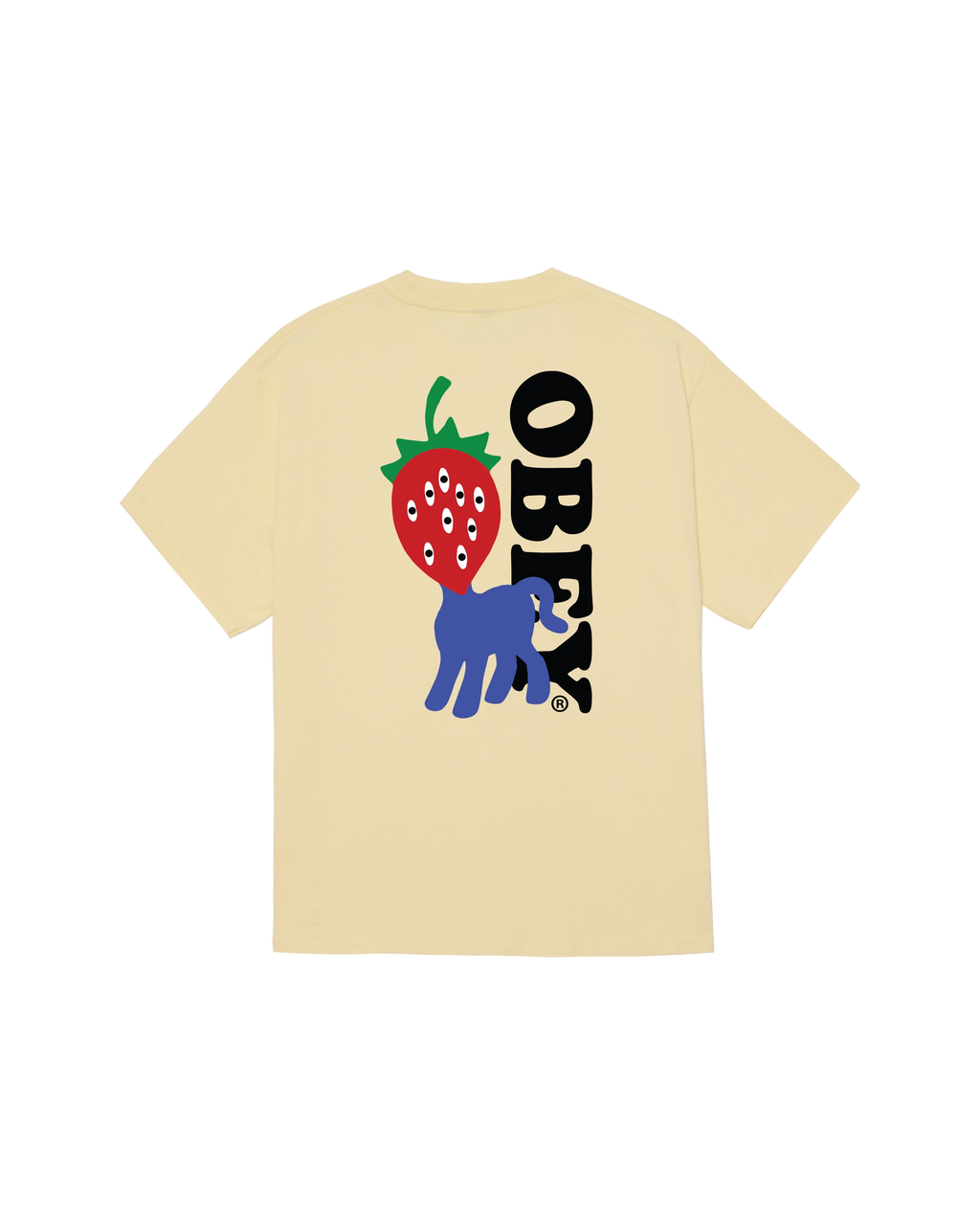 OBEY Strawberry Classic SS TEE - Pale Yellow