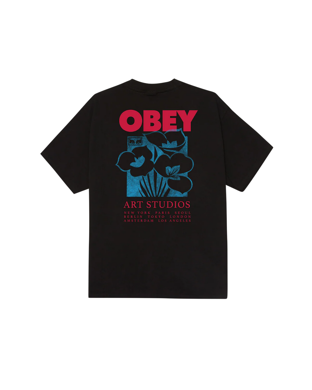 OBEY ART STUDIO FLOWERS CLASSIC T-SHIRT - Black