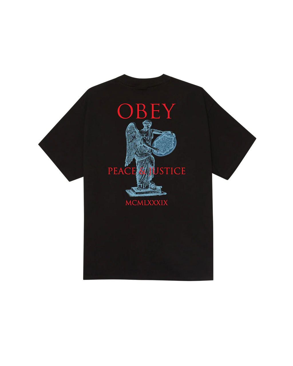 OBEY PEACE & JUSTICE STATUE CLASSIC T-SHIRT - Black