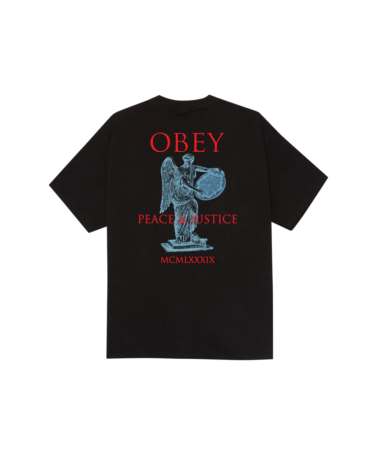 OBEY PEACE & JUSTICE STATUE CLASSIC T-SHIRT - Black
