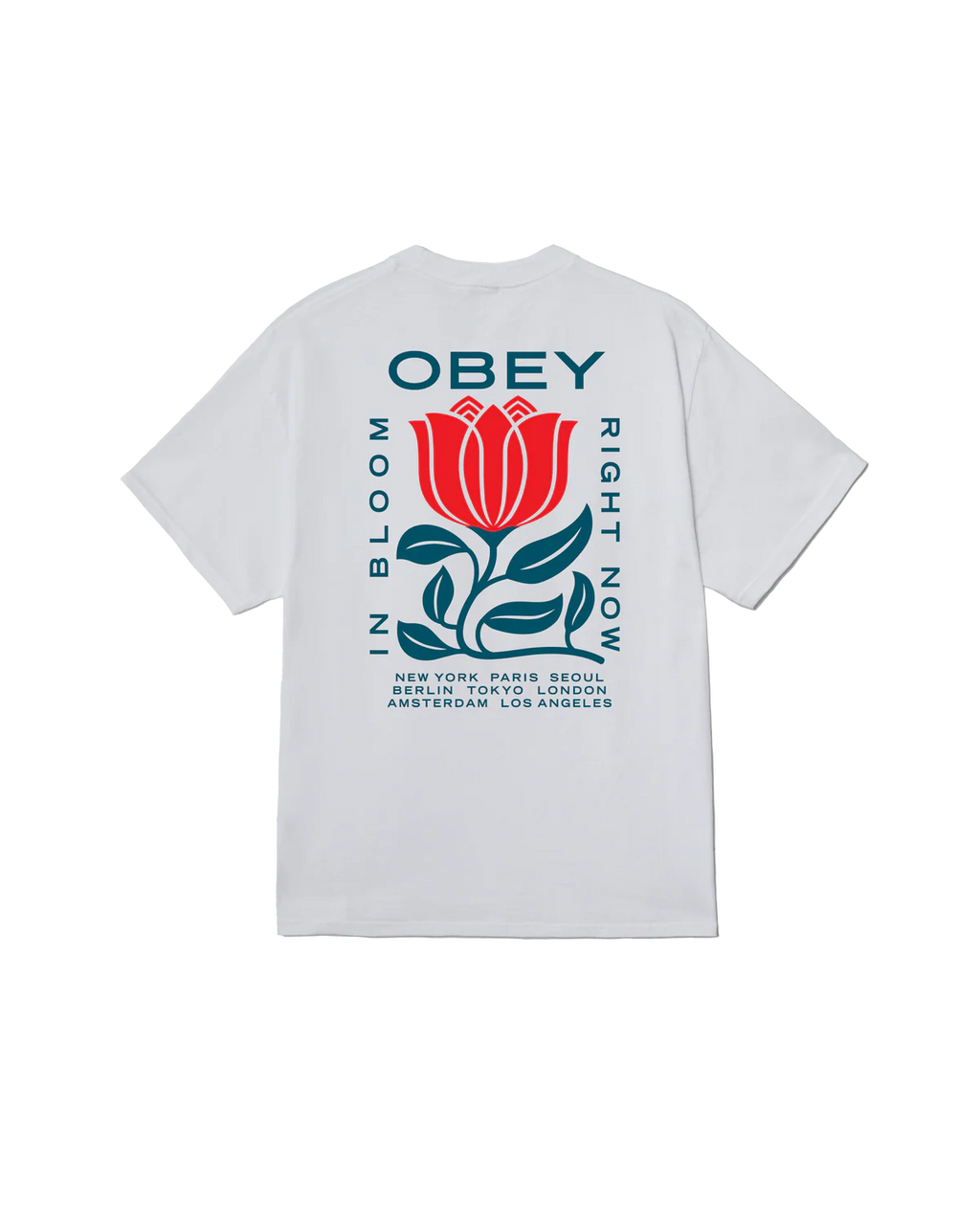OBEY In BLoom Classic SS Tee - White - FREESTYLE LLORET