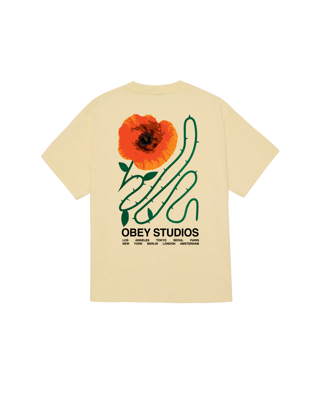 OBEY Moves Of Life Classic SS Tee - Pale Yellow - FREESTYLE LLORET