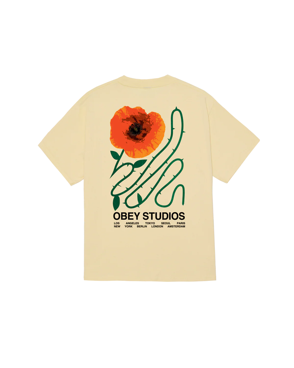 OBEY Moves Of Life Classic SS Tee - Pale Yellow - FREESTYLE LLORET
