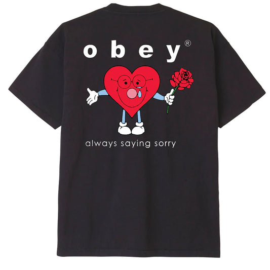 OBEY ALWAYS SAYING SORRY SS TEE - Black