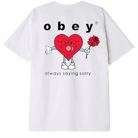 OBEY ALWAYS SAYING SORRY SS TEE - White