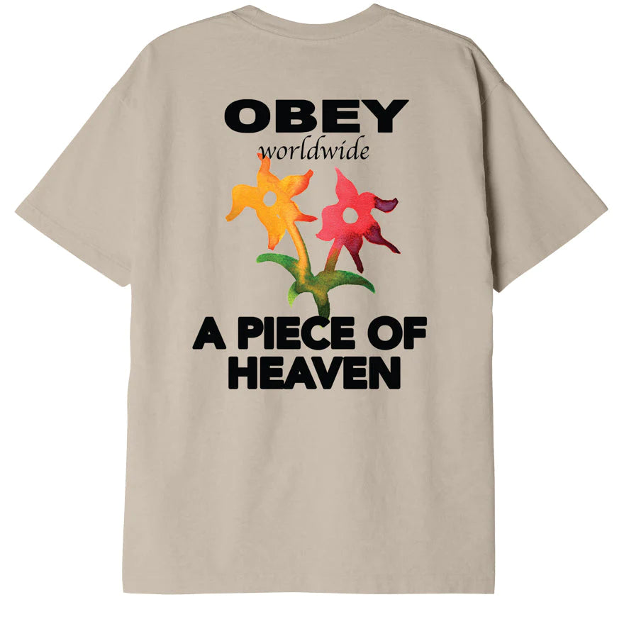 OBEY A PIECE OF HEAVEN SS TEE - Irish Cream