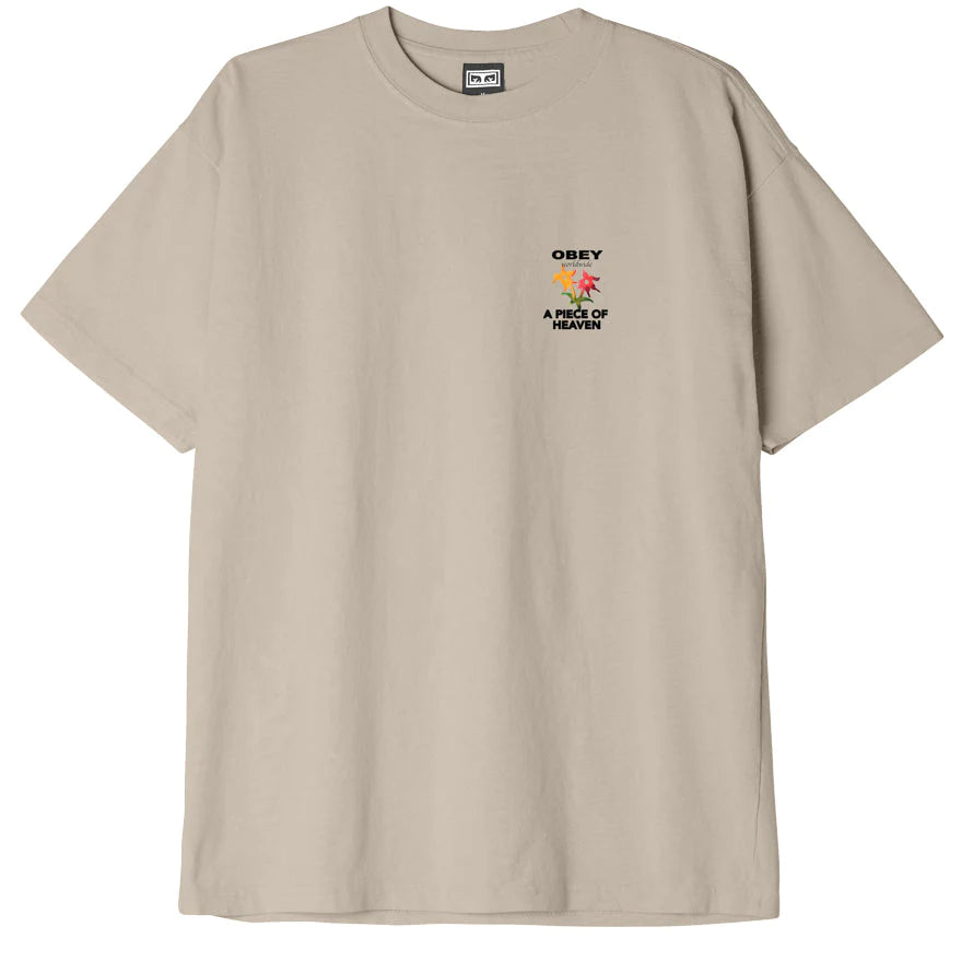 OBEY A PIECE OF HEAVEN SS TEE - Irish Cream