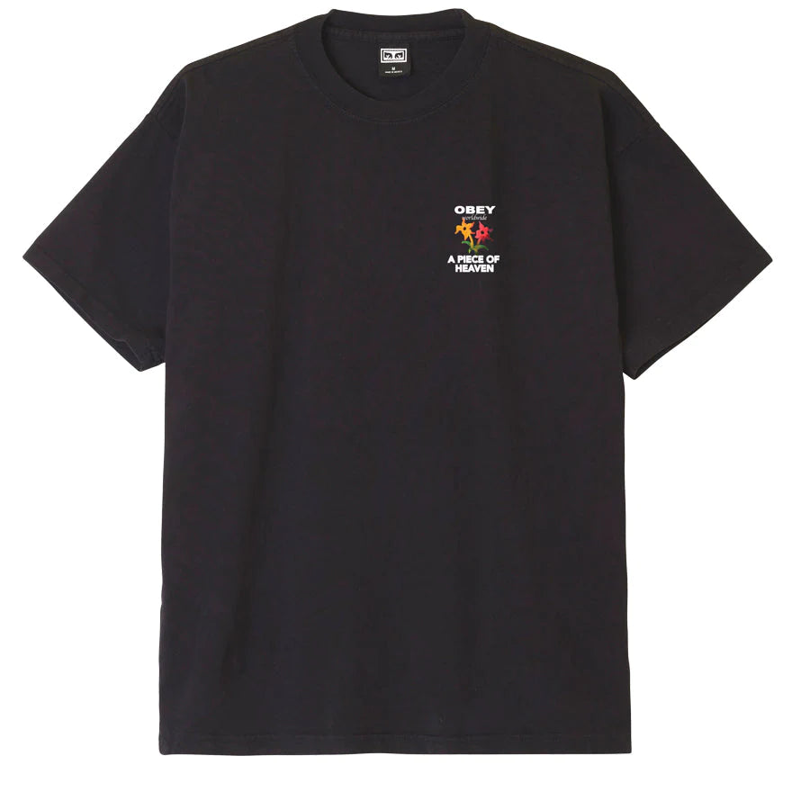 OBEY A PIECE OF HEAVEN SS TEE - Black