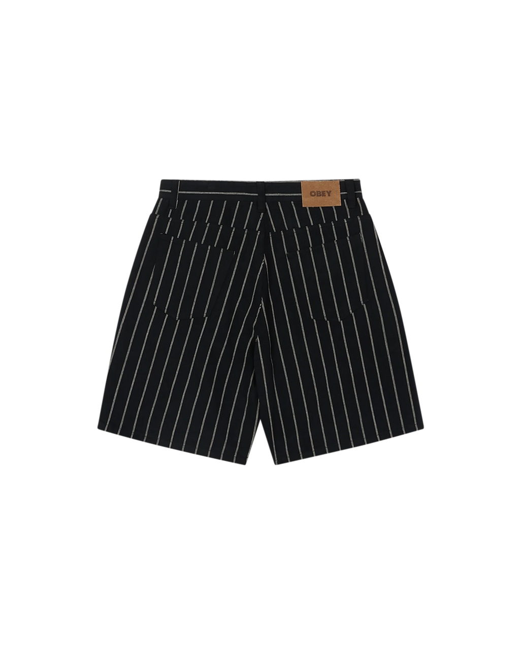 OBEY Stripe Baggy Denim Short - Black  Multi
