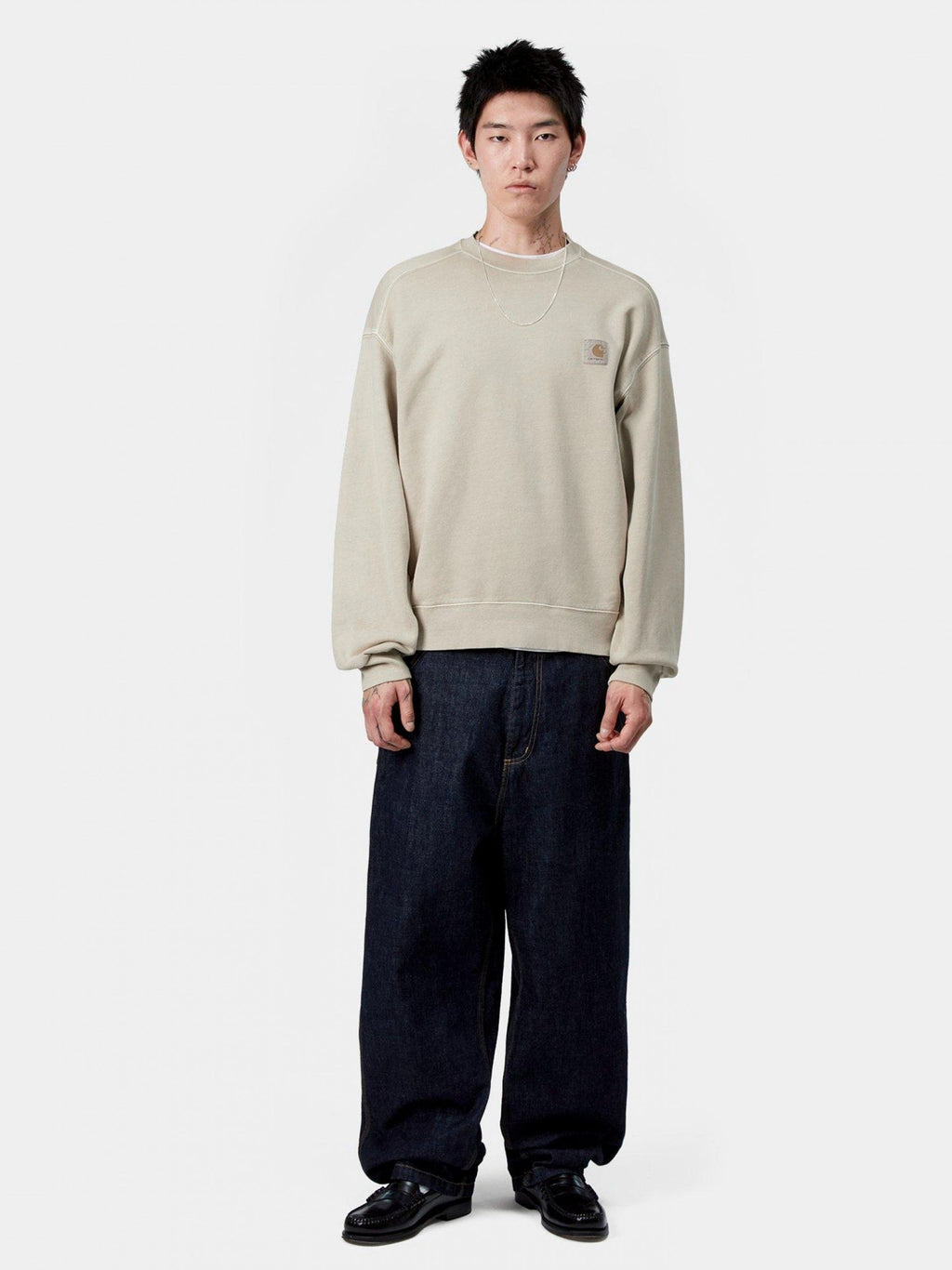 CARHARTT WIP Vista Sweatshirt - Fleur De Sel, Garment dyed