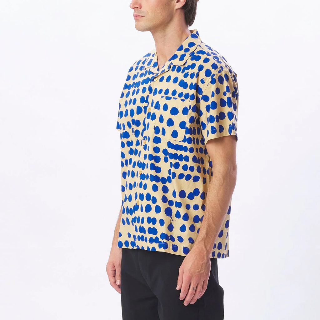 OBEY CONNECT WOVEN SS SHIRT - Irish Cream Multi