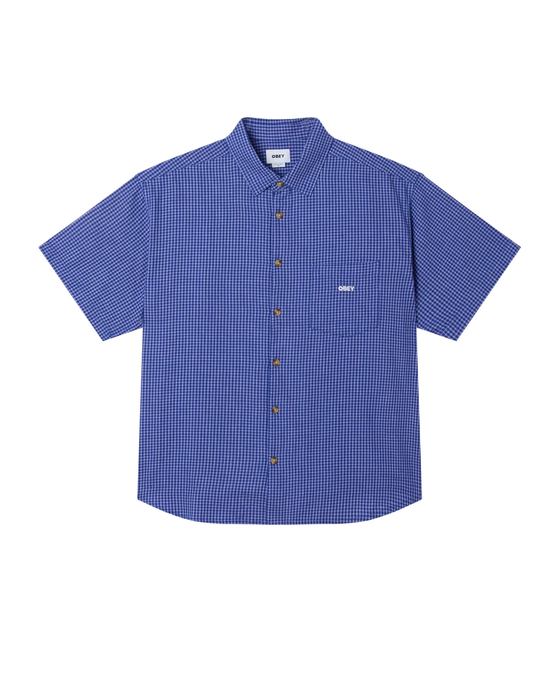 OBEY BIGWIG FRANK WOVEN SS - Surf Blue Multi - FREESTYLE LLORET