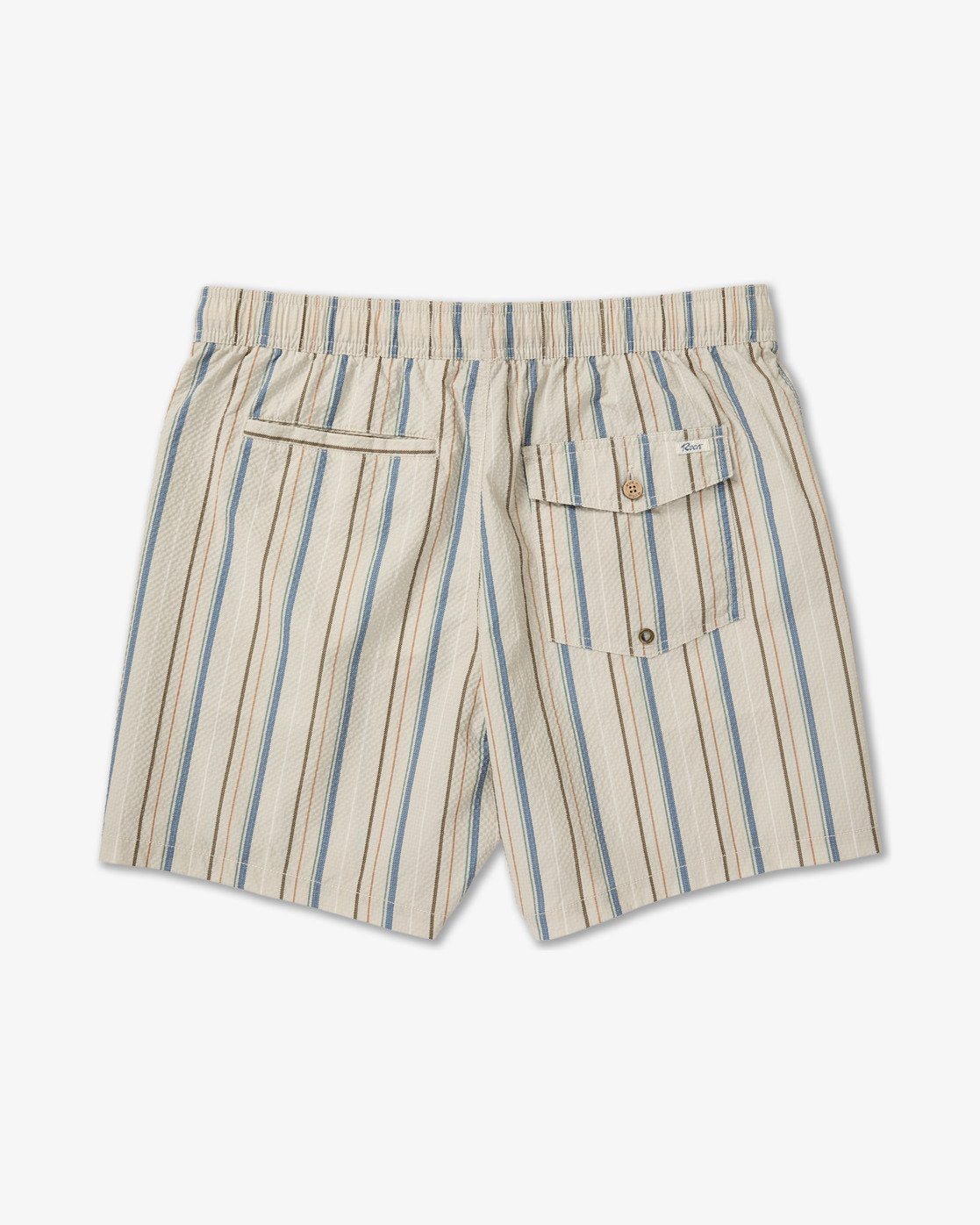 RVCA Exotica Seersucker Elastic 17" - Light Khaki Stripes - FREESTYLE LLORET