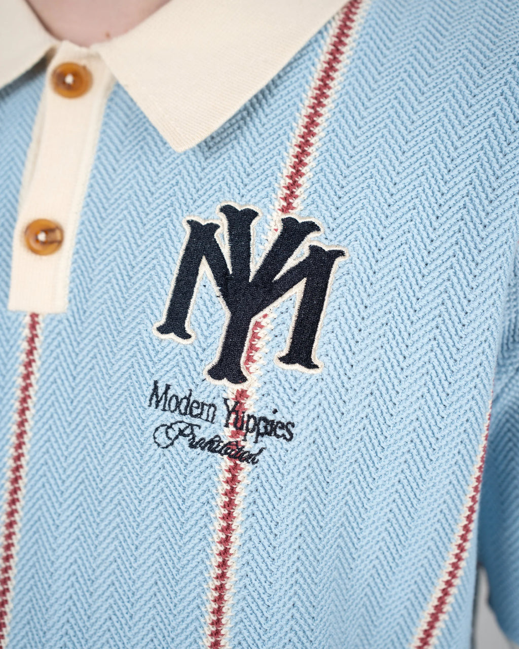 PROHIBITED Off Season Knit Polo - Blue - FREESTYLE LLORET