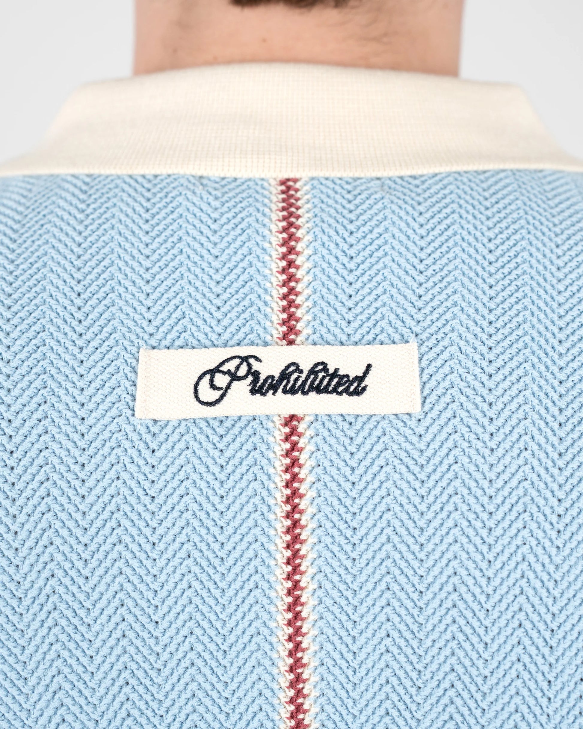 PROHIBITED Off Season Knit Polo - Blue - FREESTYLE LLORET