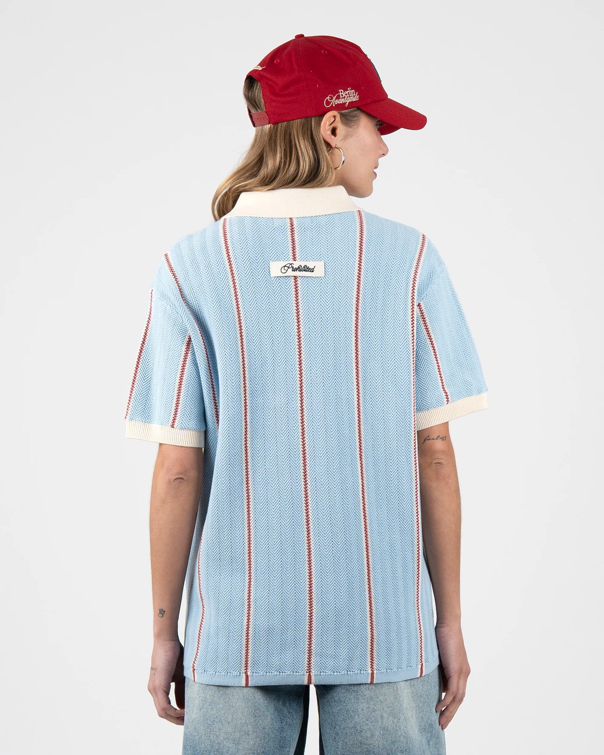 PROHIBITED Off Season Knit Polo - Blue - FREESTYLE LLORET