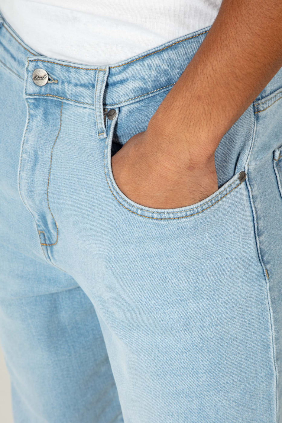 REELL SOLID DENIM PANT - Light Blue Stone