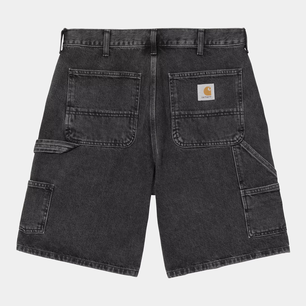 CARHARTT WIP Double Knee Short - Black Stone Washed