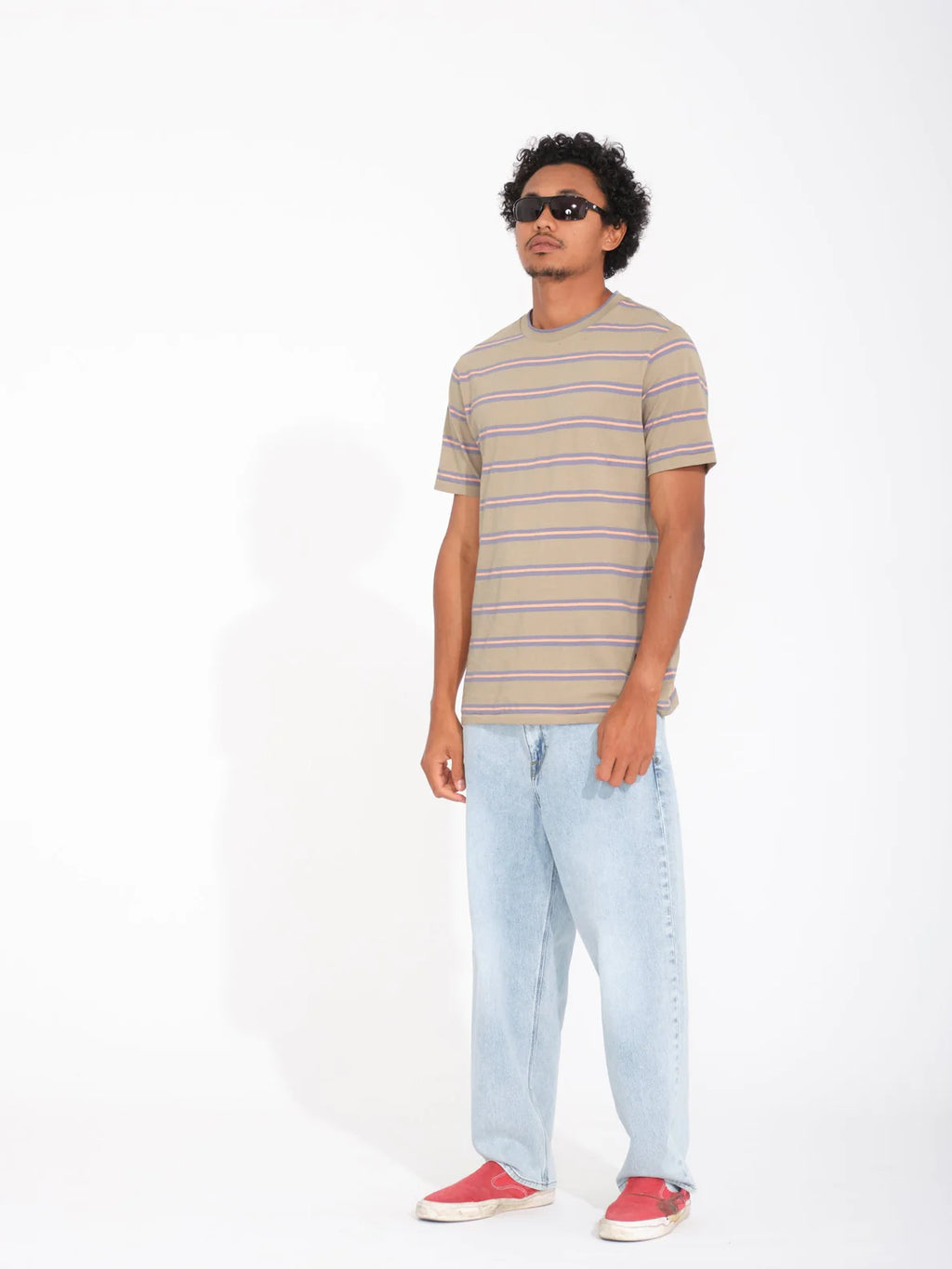 VOLCOM V ENT HOCKEY DAD CREW SS - Ligth Khaki