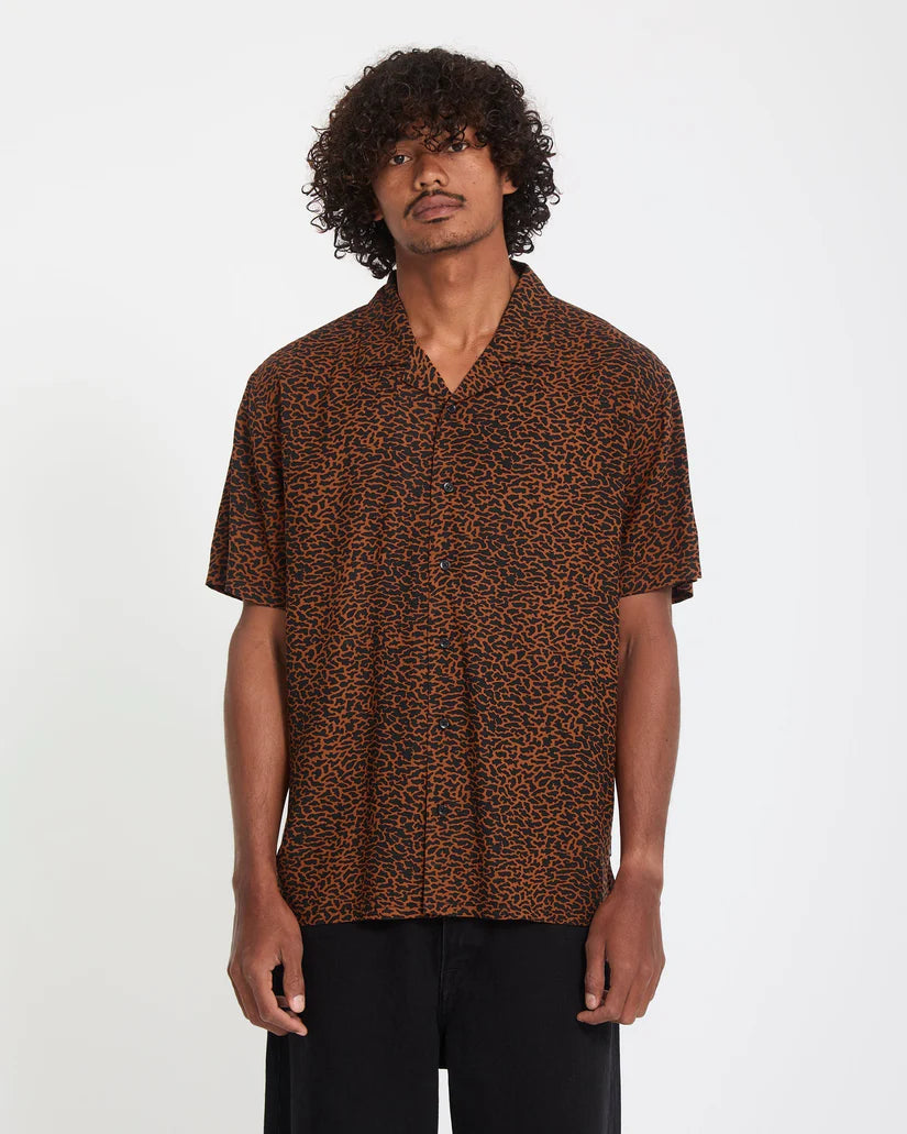 VOLCOM UTOPIAS PRINT SS SHIRT - Brown Horn - FREESTYLE LLORET