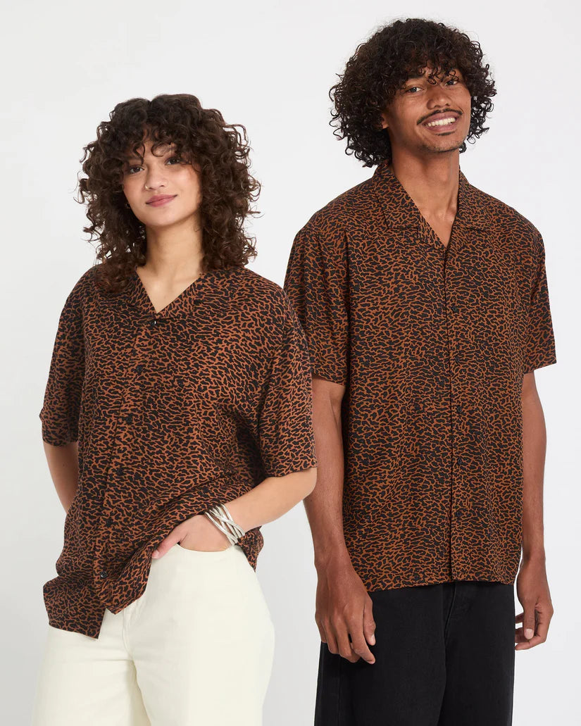 VOLCOM UTOPIAS PRINT SS SHIRT - Brown Horn - FREESTYLE LLORET